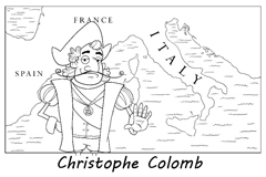 Christopher Columbus Coloring Book French